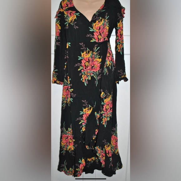 ASOS Maternity Floral Wrap Long Sleeve Maxi Dress 10 - Picture 3 of 5